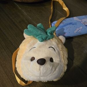 Plush Lion Toy with Green Bow